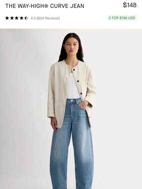 Everlane Light Blue Flare Wide-Leg Jeans